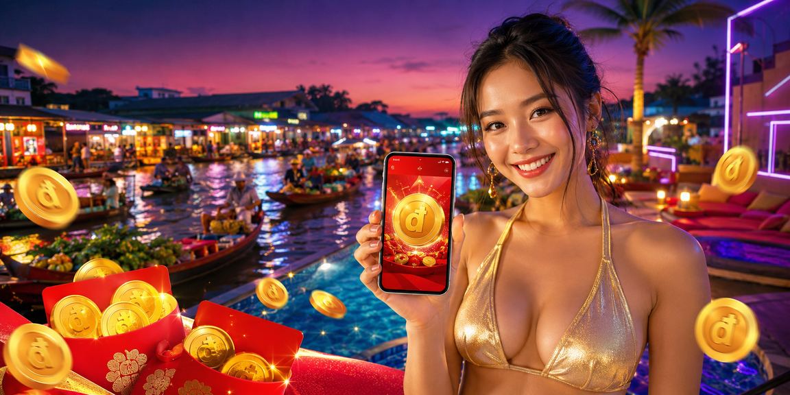 Người dùng Cần Thơ nhận bonus và theo dõi kèo thể thao trong không gian neon rực rỡ